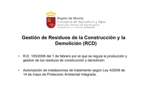 Gestión de Residuos de la Construcción y la Demolición (RCD)