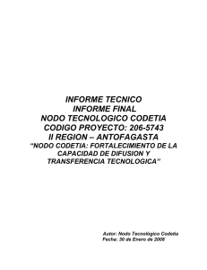 INFORME TECNICO INFORME FINAL NODO TECNOLOGICO
