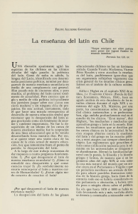 La enseñanza del latín en Chile - Anales de la Universidad de Chile
