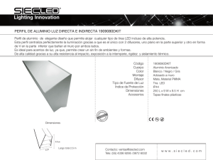 perfil de aluminio luz directa e indirecta 1909080dkit