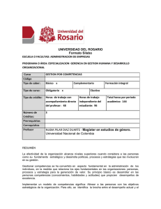 Gestión por competencias - Universidad del Rosario