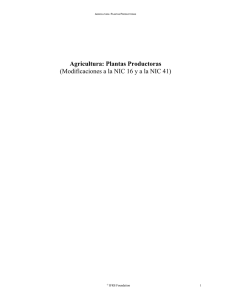 Agricultura: Plantas Productoras (Modificaciones a la NIC 16 y a la