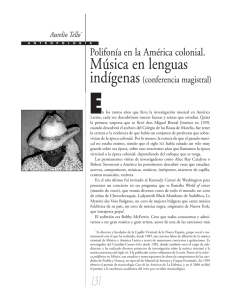 Polifonía en la América colonial. Música en lenguas indígenas