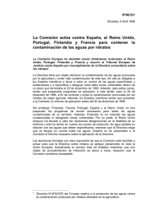 La Comisión actúa contra España, el Reino Unido, Portugal