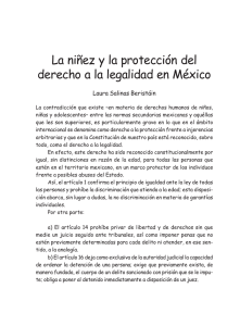 La niñez y la protección del derecho a la legalidad en México