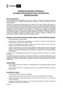 Requisitos y Normas de uso de la Tarjeta Solidaria.