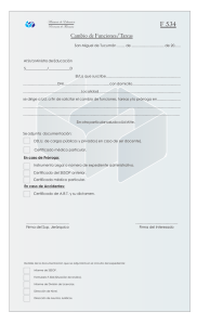 F534 formulario CAMBIO DE FUNCIONES