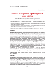 Modelos conceptuales y paradigmas en salud pública