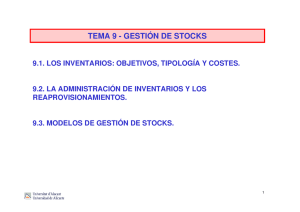 tema 9 - gestión de stocks