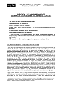 Guía para preparar las alegaciones Alegazioak prestatzeko gida