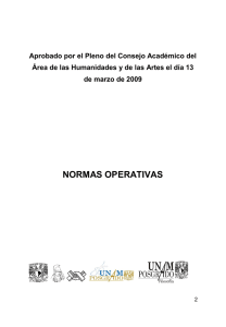 normas operativas - Coordinación de Estudios de Posgrado