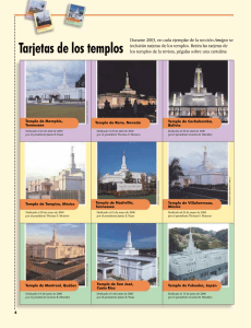 Tarjetas de los templos