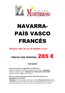 ITINERARIO NAVARRA- PAIS VASCO FRANCES