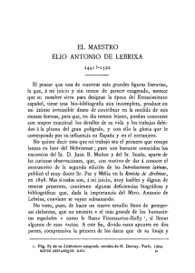 El Maestro Elio Antonio de Lebrija
