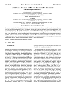 Hamiltonian dynamics for Proca`s theories in five dimensions with a