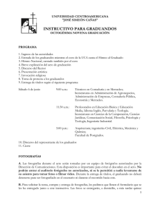 instructivo para graduandos - Universidad Centroamericana José
