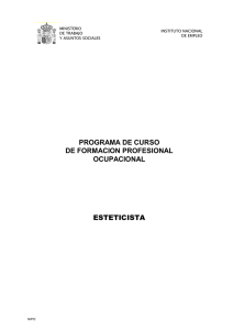 PROGRAMA DE CURSO DE FORMACION PROFESIONAL