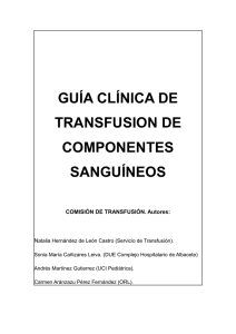 protocolo general de transfusion de hematíes