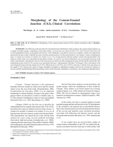 Morphology of the Cement-Enamel Junction (CEJ), Clinical