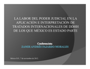 la labor del poder judicial en la aplicación e interpretación de
