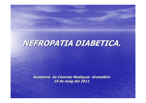 Nefropatía diabética.