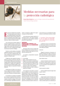 Medidas necesarias para la protección radiológica