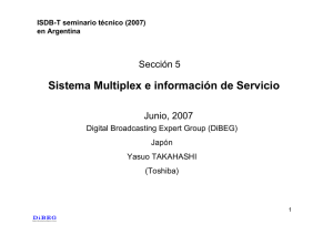 Sección 5 Sistema Multiplexe información de Servicio