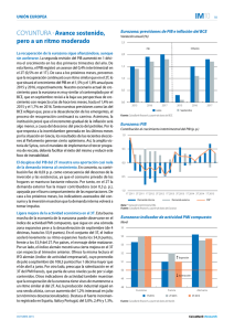 COYUNTURA • Avance sostenido, pero a un ritmo moderado