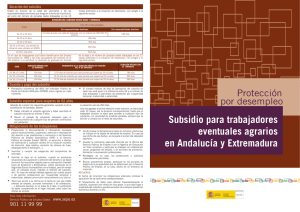 Subsidio para trabajadores eventuales agrarios en Andalucía y