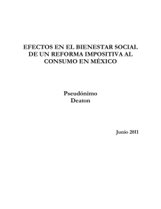 efectos en el bienestar social de un reforma impositiva