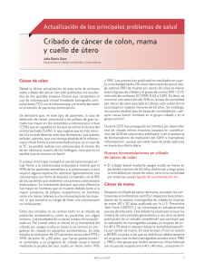 Cribado de cáncer de colon, mama y cuello de útero - amf