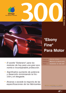"Ebony Fine" Para Motor