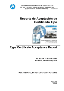 Reporte de Aceptación de Certificado Tipo