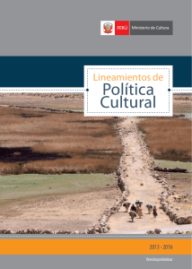 Política Cultural - Ministerio de Cultura