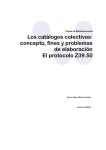 Los catálogos colectivos: concepto, fines y - E