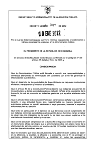 Decreto 019 de 2012
