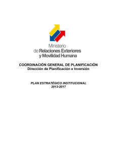 COORDINACIÓN GENERAL DE PLANIFICACIÓN Dirección de