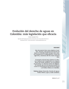 Evolución del derecho de aguas en Colombia: más legislación que