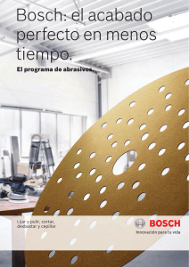 Bosch: el acabado perfecto en menos tiempo.