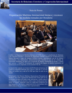Organización Maritima Internacional destaca y reconoce las