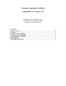- Normativa Específica CIAR2010 - Competición de Velocistas v1.0
