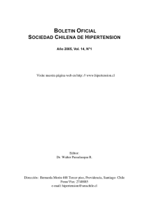 BOLETIN OFICIAL SOCIEDAD CHILENA DE HIPERTENSION