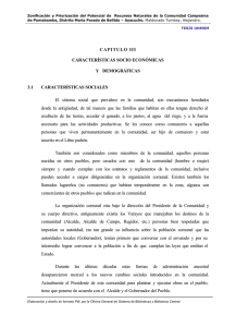 CAPITULO III CARACTERÍSTICAS SOCIO ECONÓMICAS Y