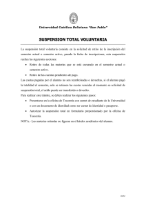 suspension total voluntaria