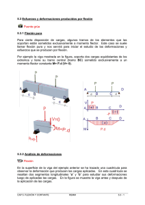 5.3 Esfuerzos y deformaciones producidos por flexión