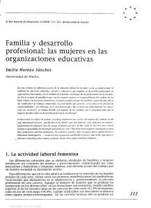 Familia y desarrollo profesional: las mujeres en las organizaciones