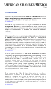 Lo mas relevante CDMX - American Chamber Mexico