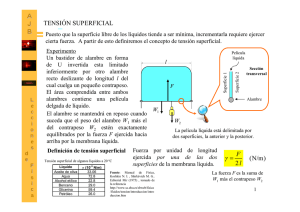 TENSIÓN SUPERFICIAL l F 2 = γ )N/m(
