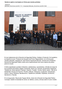 Recibe la capital a municipales en Clínica para mandos policiales