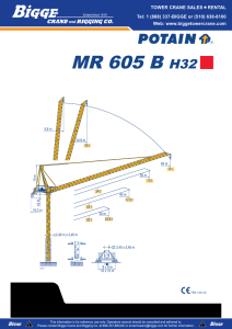 Potain MR 605 B H32 Lifting Capacity
